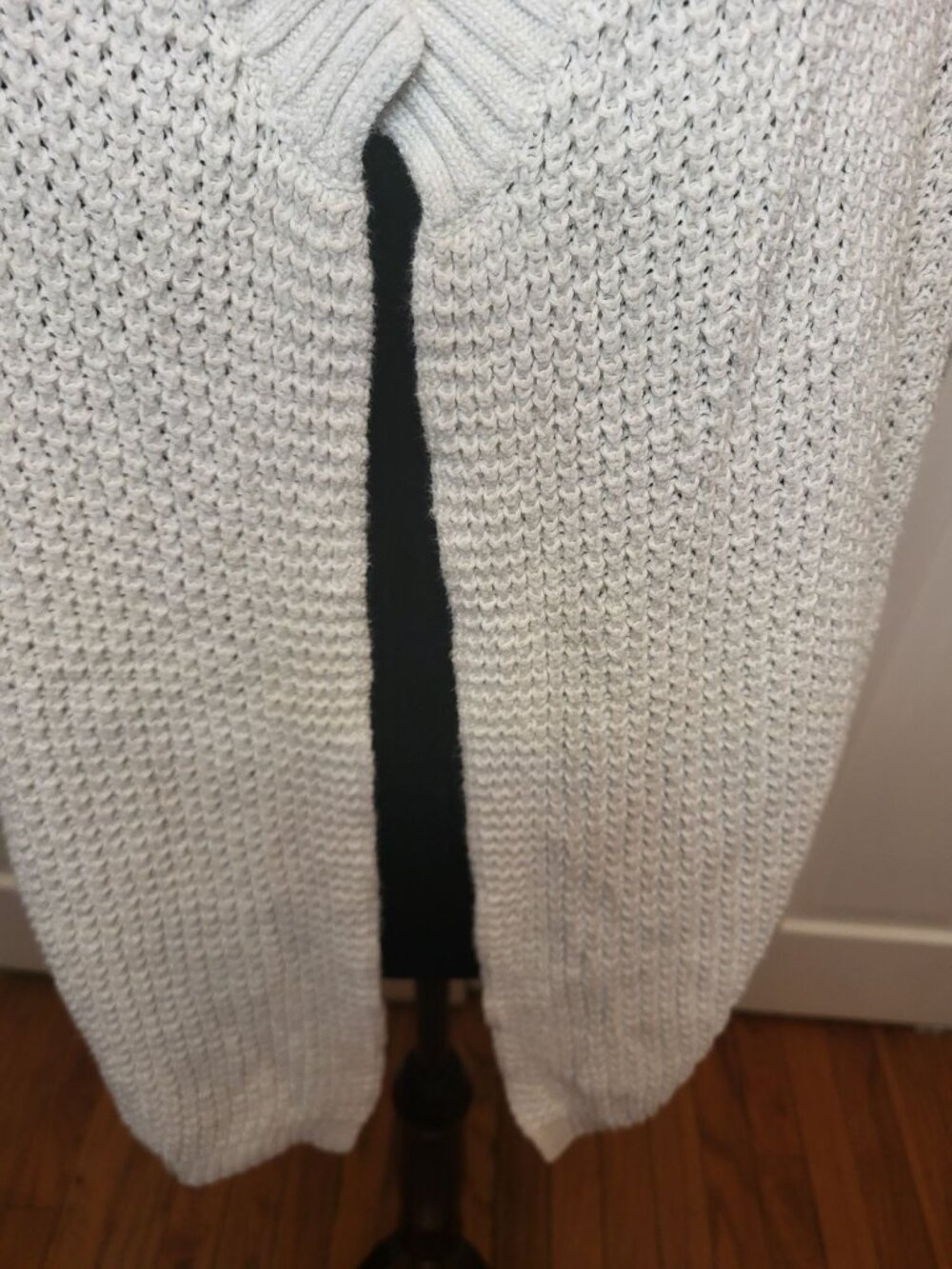 GAP White Open Knit Sweater XL Classic Minimal Neutral Coastal Preppy Layering - Picture 4 of 7
